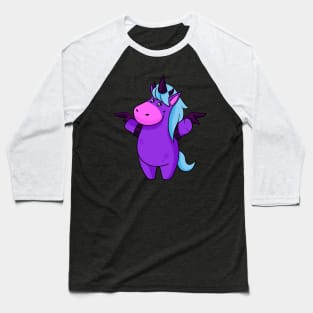 Unicorn in Bat Costume Baseball T-Shirt